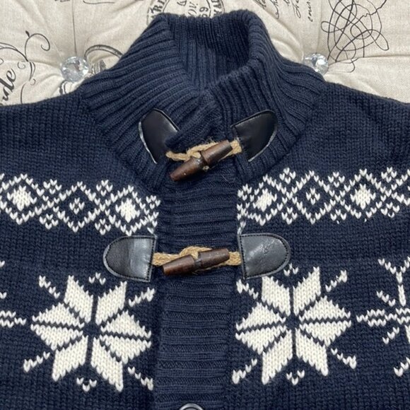 Weatherproof Fair Isle Toggle Knit Cardigan - Picture 7 of 13